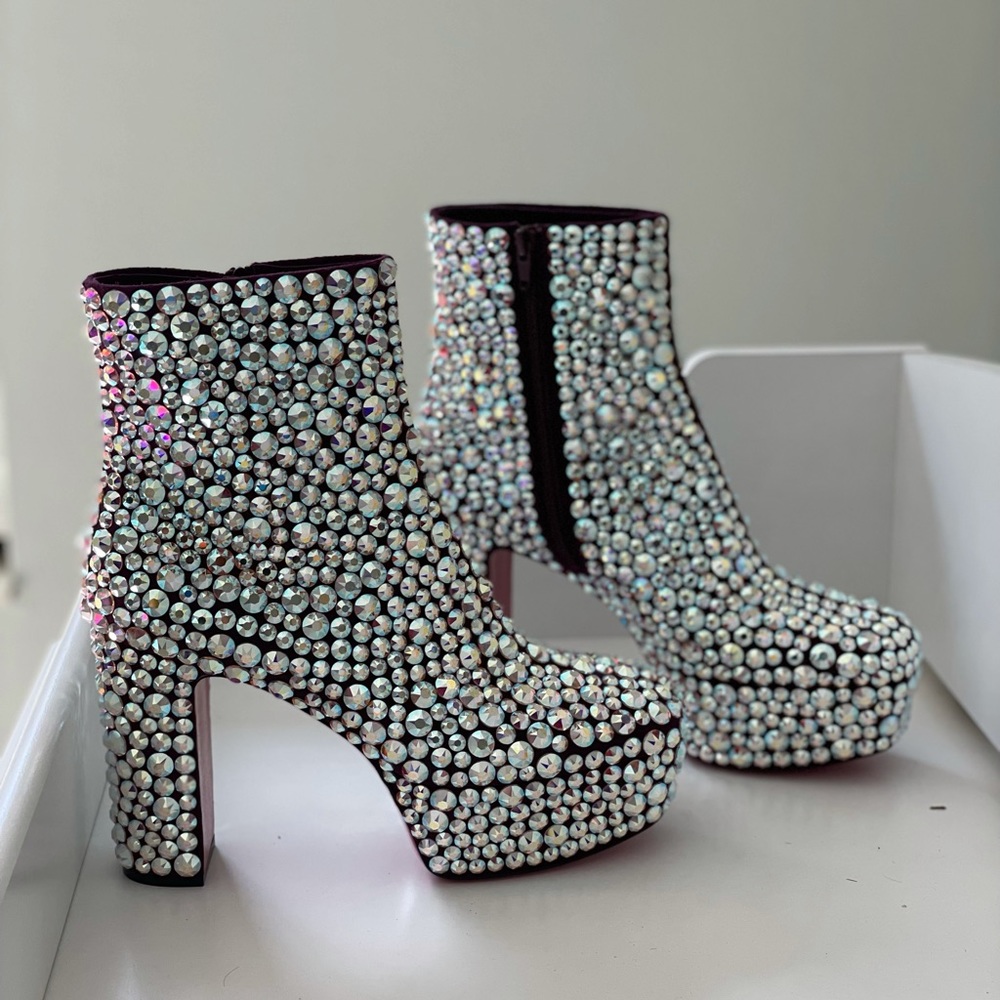 SOLD! RARE Christian Louboutin STRASS Boots - Picture 10 of 17